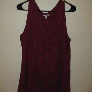 Croft & Barrow Maroon sleeveless top